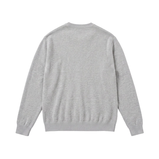 Herren Feiner Rundhals‑Sweatpullover aus Terry‑Frottee mit geripptem Saum Nord Taschen