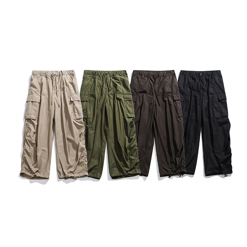 Unisex Weite Cargo-Hose mit Tunnelzugbund, großen Pattentaschen und verstellbarem Saum Nord Taschen