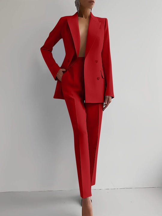 stilvolle maßgeschneiderte Anzug - elegantes Blazer- und Hosen-Set für Frauen