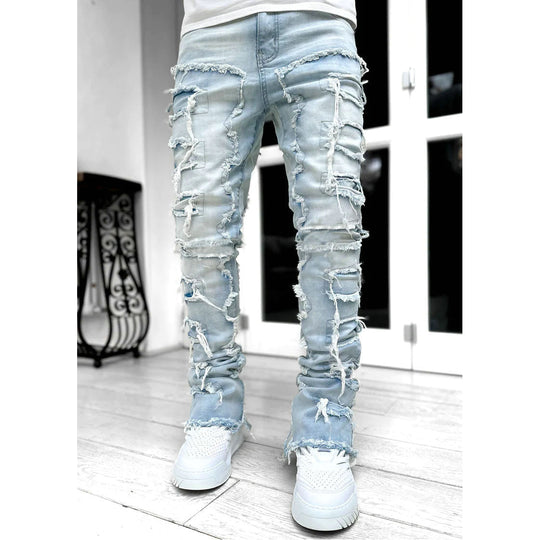 Herren lässige Ripped Jeans im modischen Schnitt