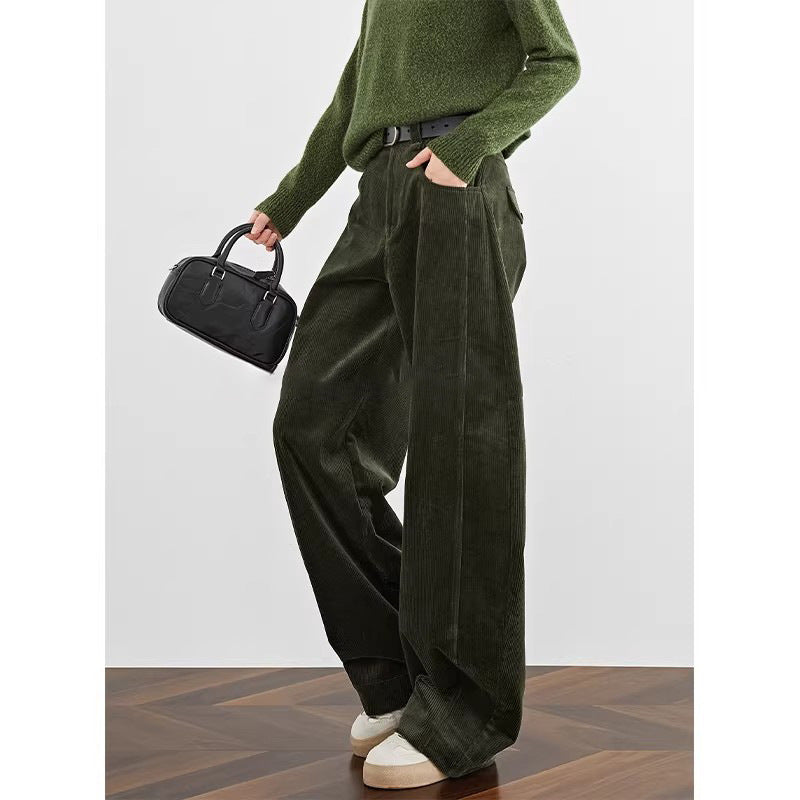 Damen Modischer Grobstrickpullover mit Rundhalsausschnitt Nord Taschen