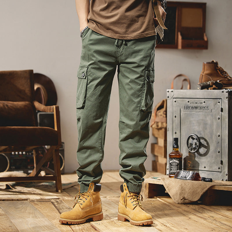 Herren Canvas-Cargojogger mit verstärkten Kniepaneelen, elastischem Komfortbund und Organizer-Taschen Nord Taschen