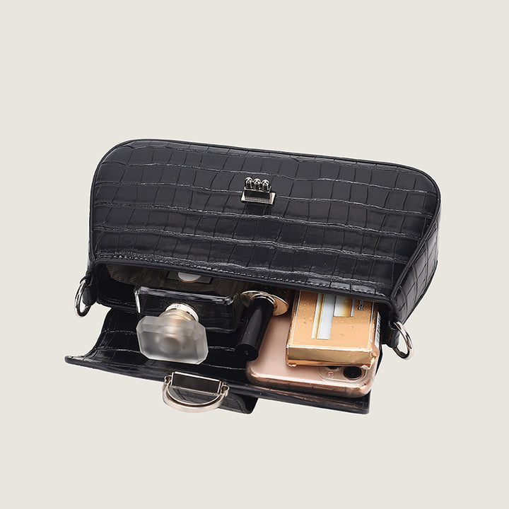 Damen Umhängetasche mit elegantem Kroko-Design und praktischem Schulterriemen Nord Taschen