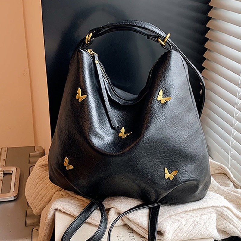 Damen Beuteltasche mit exquisiten Schmetterlings-Applikationen Nord Taschen
