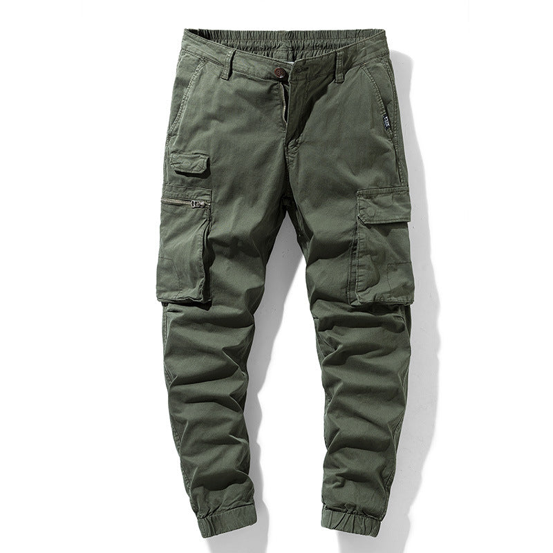 Herren Freizeits-Utility-Cargohose im Joggerstil mit teil-elastischem Bund und multifunktionalen Frontklappen Nord Taschen