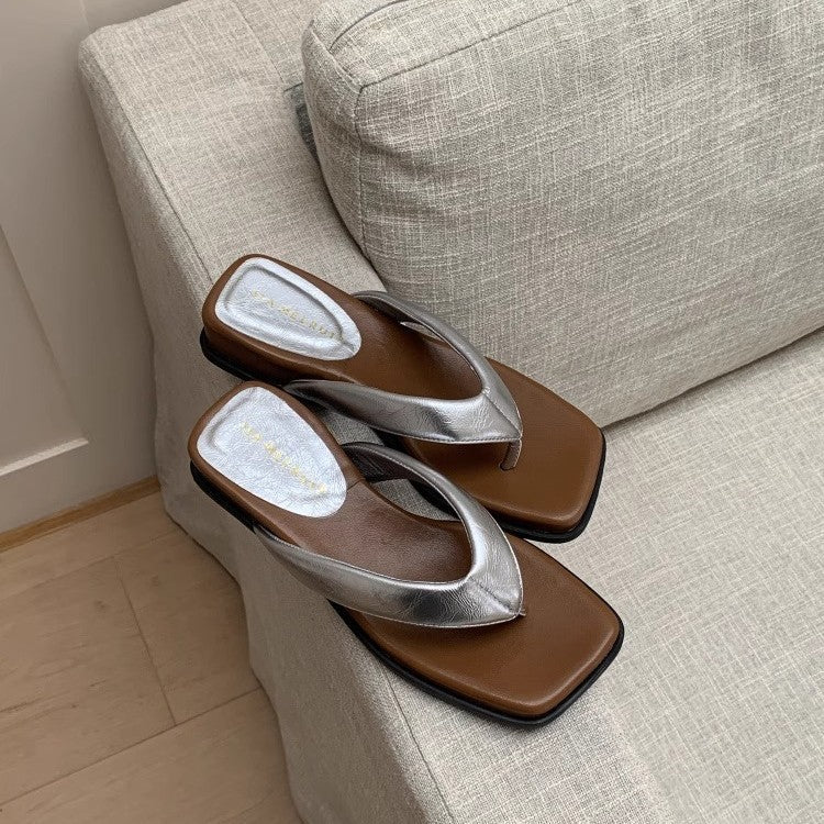 Damen elegante Flip-Flop Pantoletten mit modischem Design und rutschfester Sohle