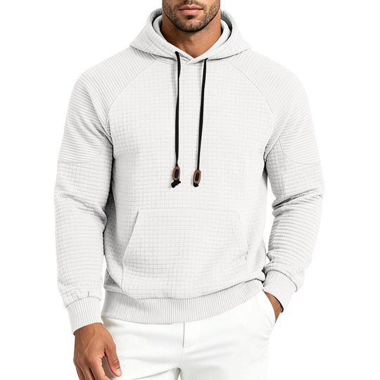 Herren Thermo-Waffel-Hoodie mit Raglanärmeln und Kängurutasche Nord Taschen