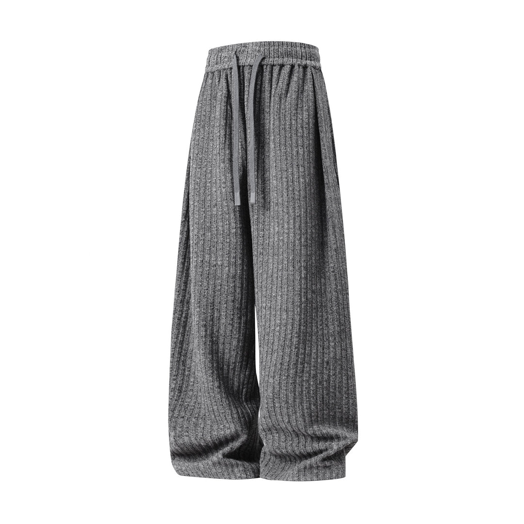 Damen Weite Rippstrick-Loungehose mit Kordelzug und hohem Bund Nord Taschen