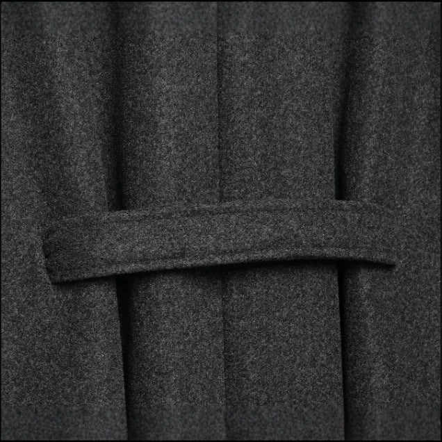 Damen Kurzcape aus Wollmix mit hohem Stehkragen und Bindegürtel Nord Taschen
