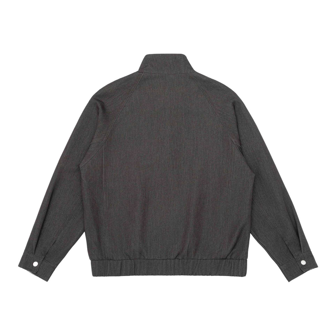 Unisex Kurzblouson im Denim‑Mix mit gesteppter Teilung, Stehkragen und verdecktem Reißverschluss Nord Taschen