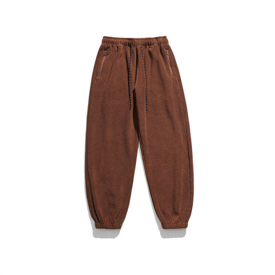 Herren Weit geschnittene Fleece-Jogginghose mit elastischen Bündchen und Eingrifftaschen Nord Taschen