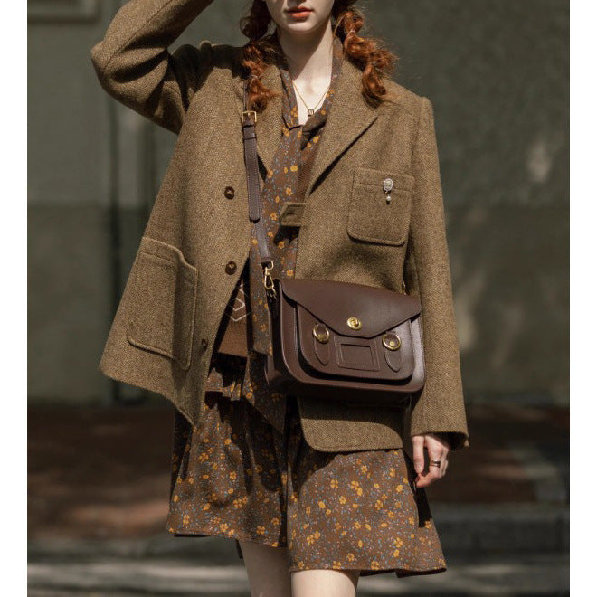 Damen Stylische Wolljacke Nord Taschen