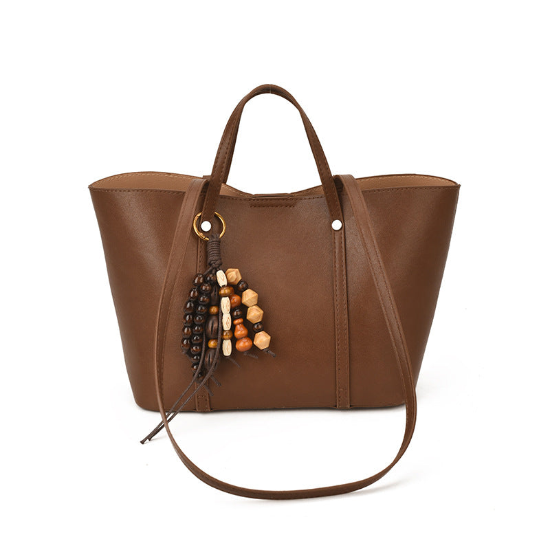 Damen Tote Tasche mit modernem Design und einzigartigem Perlenanhänger Nord Taschen