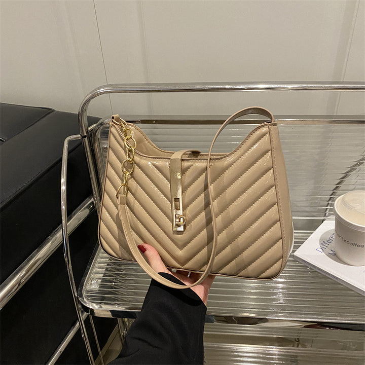 Damen elegante Umhängetasche mit strukturiertem Steppmuster Nord Taschen