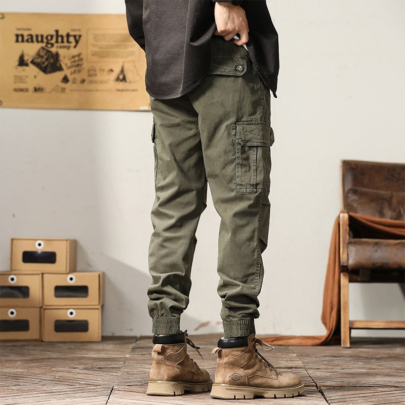 Herren Cargo-Joggerhose mit Kordelzug, Mehrfachtaschen & elastischen Bündchen Nord Taschen