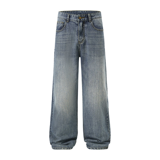 Herren Weite Vintage-inspirierte Komfort-Jeans mit geradem Bein Nord Taschen