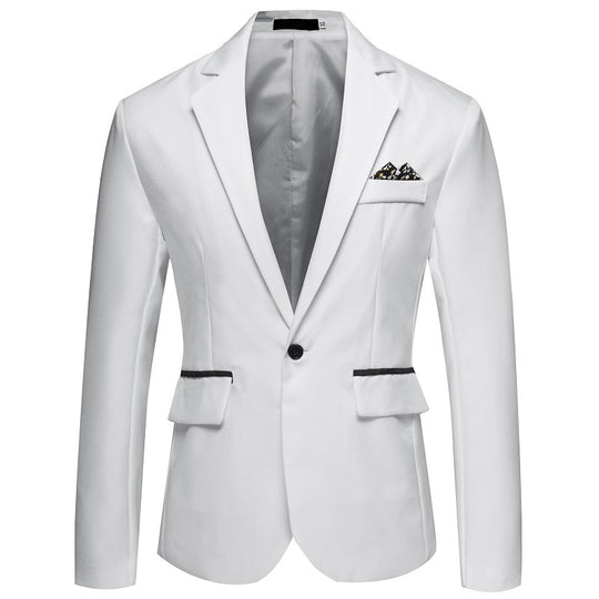 Herren Slim-Fit Smoking-Sakko mit Ein-Knopf‑Verschluss und kontrastierten Pattentaschen Nord Taschen