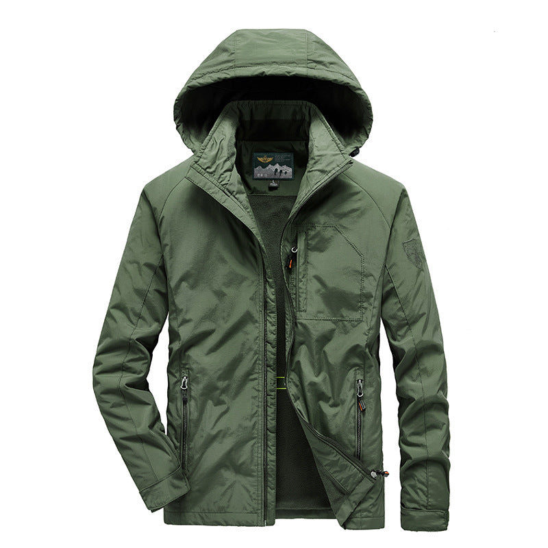 Herren Tech‑Hoodie‑Parka mit Mikrofleece‑Innenlage und verdeckten Reißverschlüssen Nord Taschen