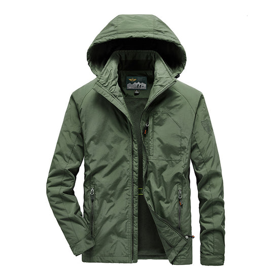 Herren Tech‑Hoodie‑Parka mit Mikrofleece‑Innenlage und verdeckten Reißverschlüssen Nord Taschen