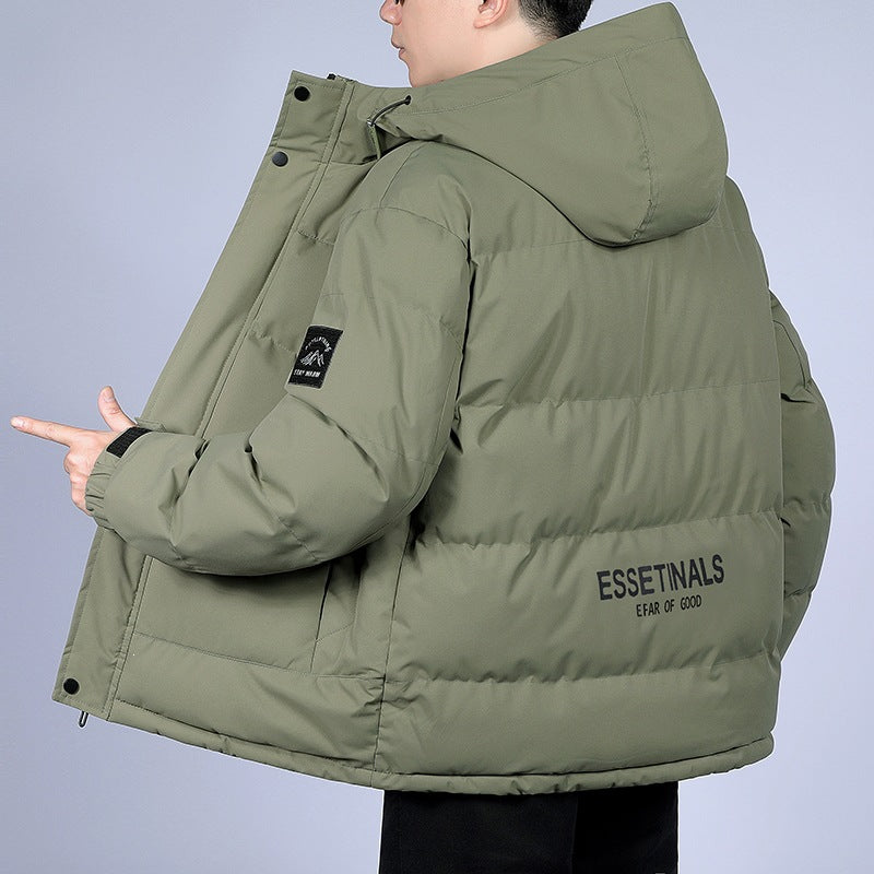 Herren Kurz geschnittene gesteppte Winterjacke mit Kapuze, winddichter Membran & verstellbaren Manschetten Nord Taschen