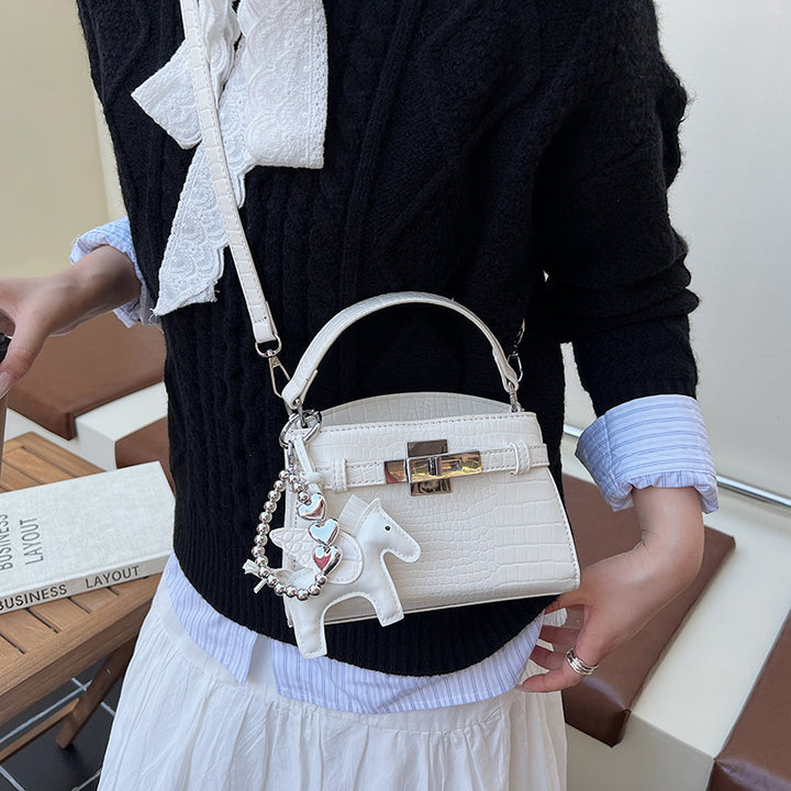 Damen-Handtasche mit elegantem Krokodil-Design und modischem Anhänger Nord Taschen