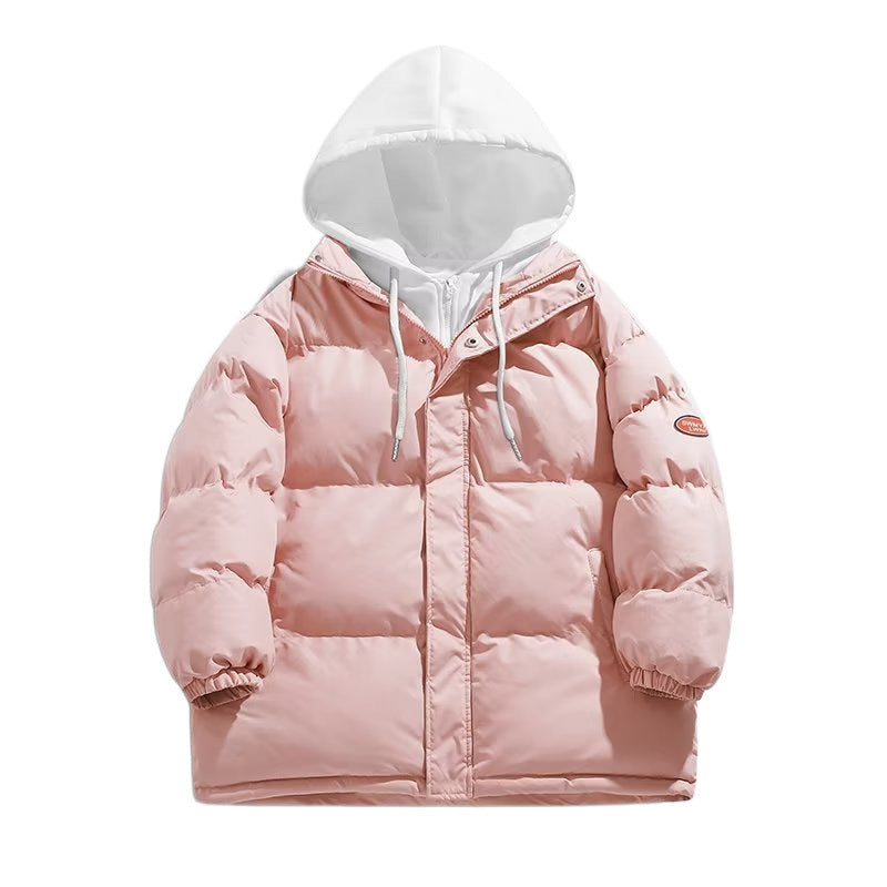 Herren Gepolsterte Winter-Steppjacke mit zweilagiger Kapuze und elastischen Bündchen Nord Taschen
