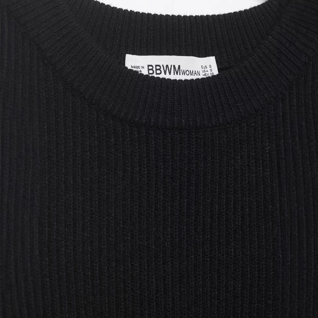 Damen Gestrickter Cropped-Pullover mit Cut-Out-Schultern und Perlenbesatz Nord Taschen