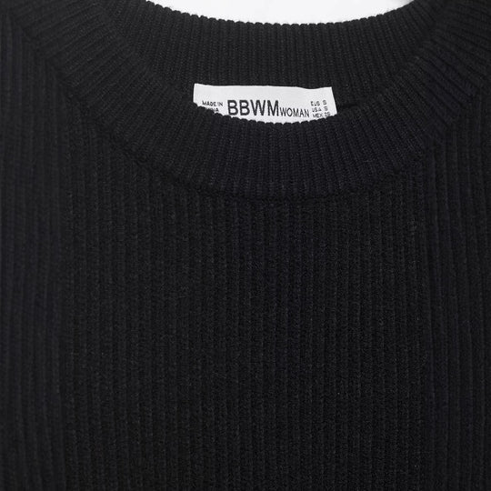Damen Gestrickter Cropped-Pullover mit Cut-Out-Schultern und Perlenbesatz Nord Taschen