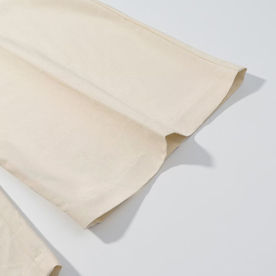 Damen Hochtaillierte Palazzohose mit Bundfalten und weitem Bein Nord Taschen