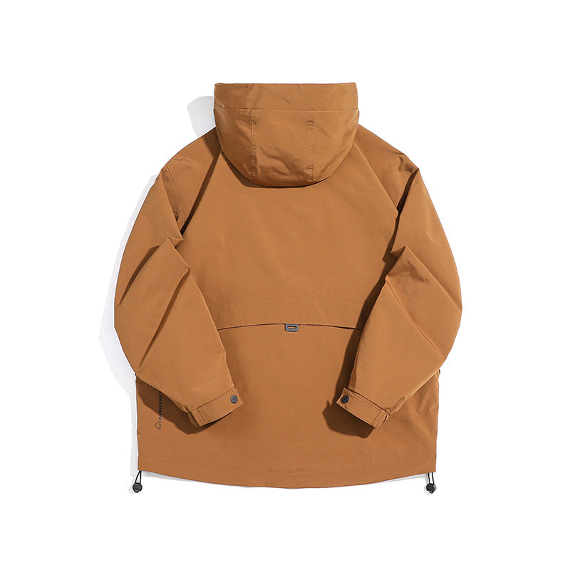Unisex Technische Outdoorjacke im Boxy‑Cut mit Kapuze und vertikalen Brustreißverschlüssen Nord Taschen