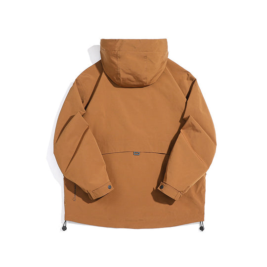 Unisex Technische Outdoorjacke im Boxy‑Cut mit Kapuze und vertikalen Brustreißverschlüssen Nord Taschen