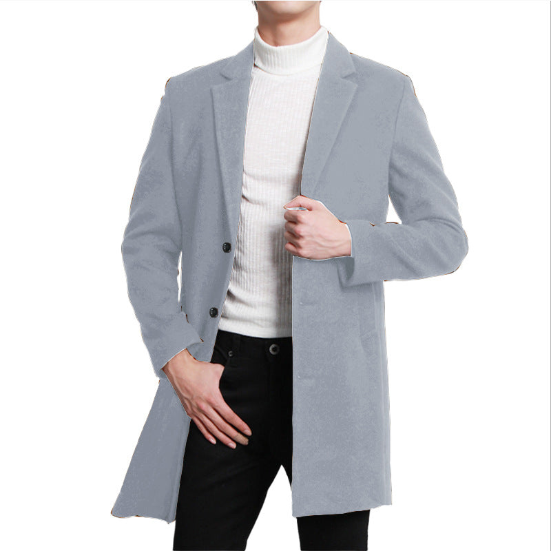 Herren eleganter Langblazer mit schmalem Schnitt und praktischen Taschen