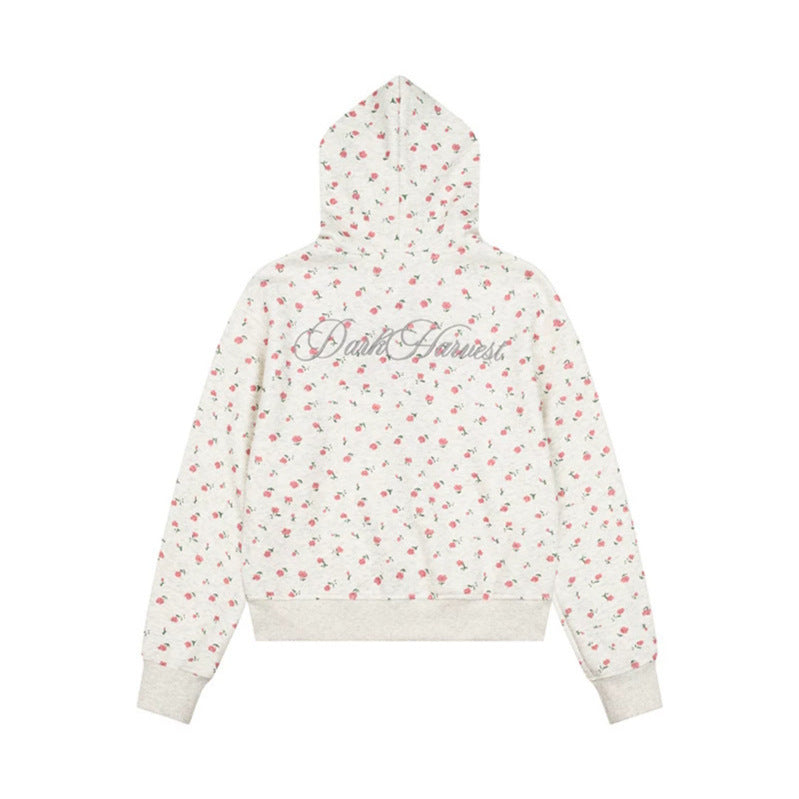 Damen Kapuzen-Sweatjacke mit durchgehendem Reißverschluss, dekorativer Kordel-Ösenverzierung und Military-Detail Nord Taschen