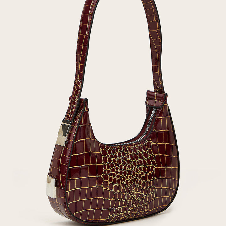 Damen Hobo-Tasche mit elegantem Krokodilprägungsdesign und luxuriösem Trageriemen Nord Taschen