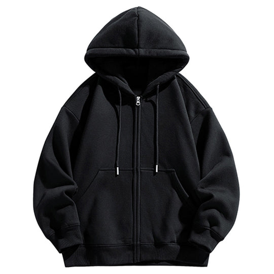 Herren Oversize Kapuzen‑Sweatjacke mit durchgehendem Reißverschluss und Kängurutasche Nord Taschen