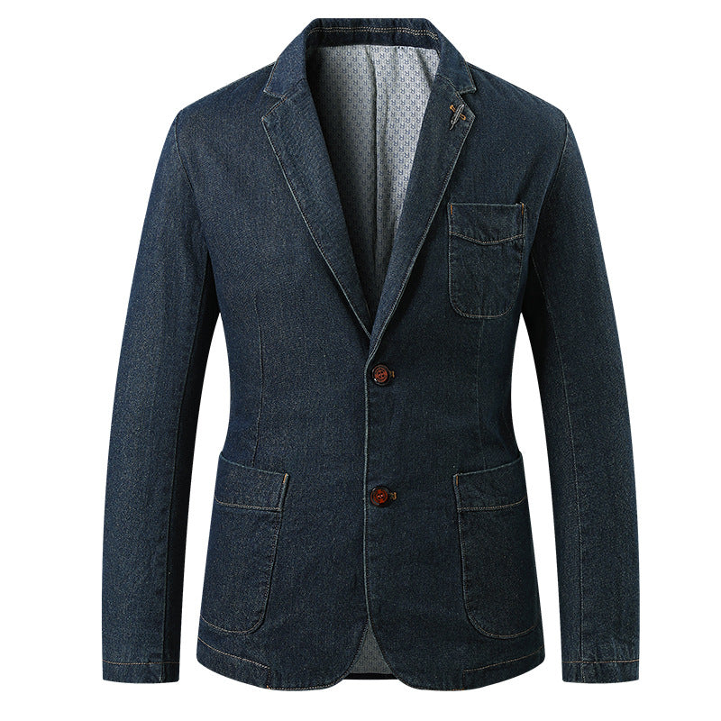 Herren Denim-Sakko mit legerer Schnittführung, aufgesetzten Taschen und feinem Innenfutter Nord Taschen