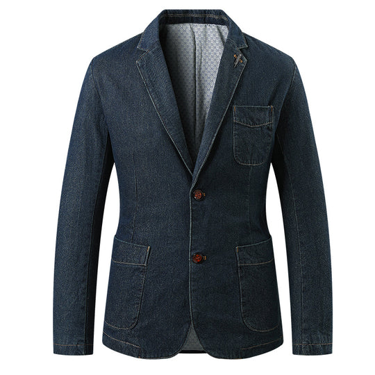 Herren Denim-Sakko mit legerer Schnittführung, aufgesetzten Taschen und feinem Innenfutter Nord Taschen