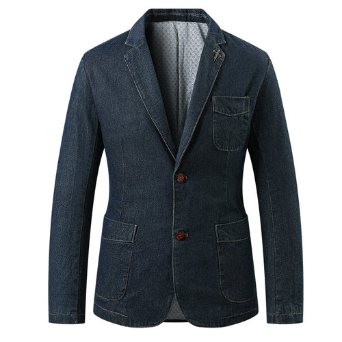 Herren Denim-Sakko mit legerer Schnittführung, aufgesetzten Taschen und feinem Innenfutter Nord Taschen