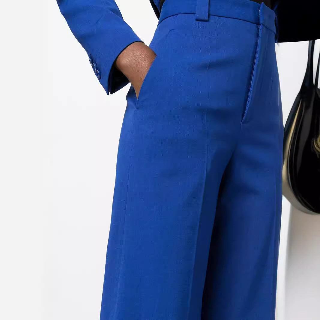 Damen High‑Waist Weitbein‑Hose im Tailoring‑Look Nord Taschen