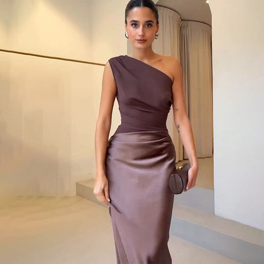 Elegantes One-Shoulder Maxikleid - Vittorelli