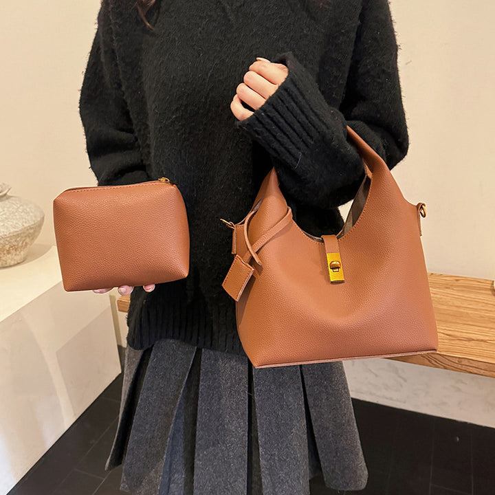 Damen elegante Hobo-Tasche mit abnehmbarem Kosmetiktäschchen Nord Taschen
