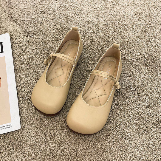 Damen Bequeme und elegante Ballerinas mit verstellbarem Riemen und weicher Innensohle - Vittorelli
