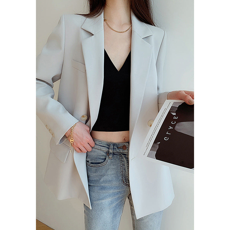 Damen Elegante Oversized Blazerjacke Nord Taschen