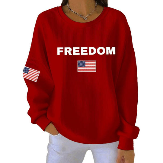 Damen Komfortabler Sweatshirt mit markantem Schriftzug Nord Taschen