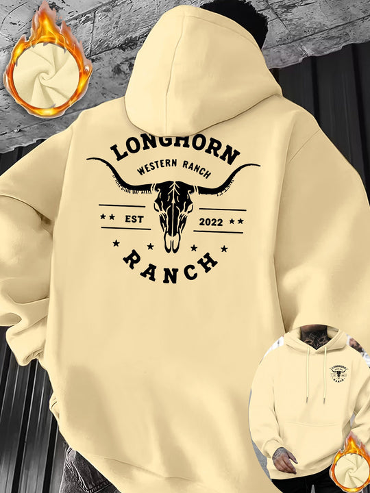 Herren Komfortabler Kapuzenpullover mit markantem Druck Nord Taschen