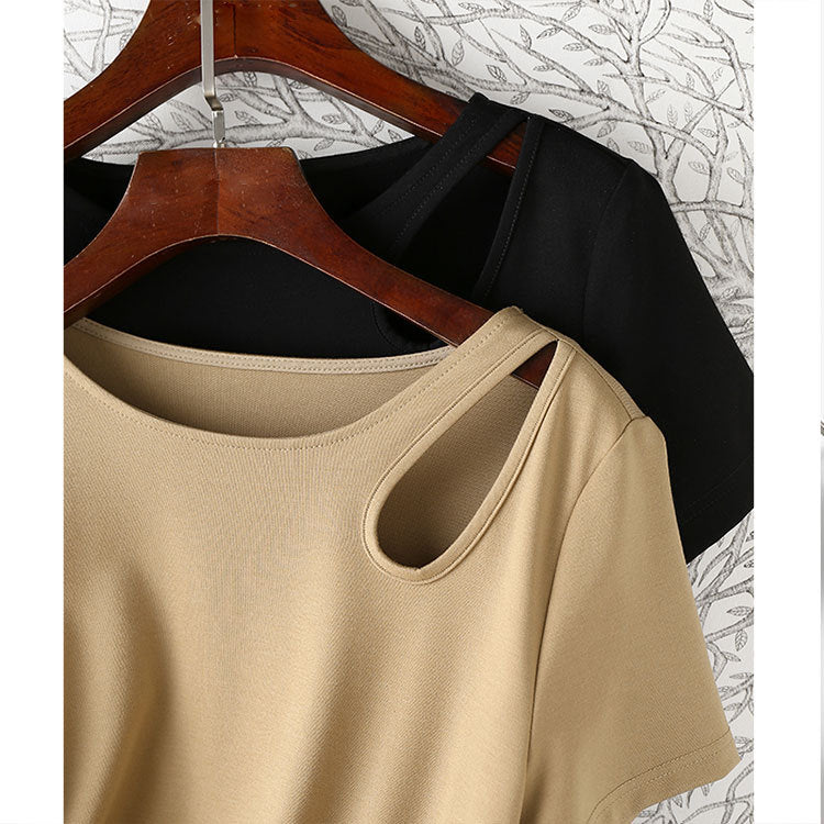 Damen Maxikleid mit asymmetrischem Cut-Out, seitlicher Raffung und fließender A‑Linie Nord Taschen