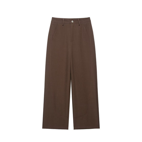 Damen Zweiteiler mit asymmetrischem Stehkragen-Oberteil und weiter Bundfaltenhose Nord Taschen
