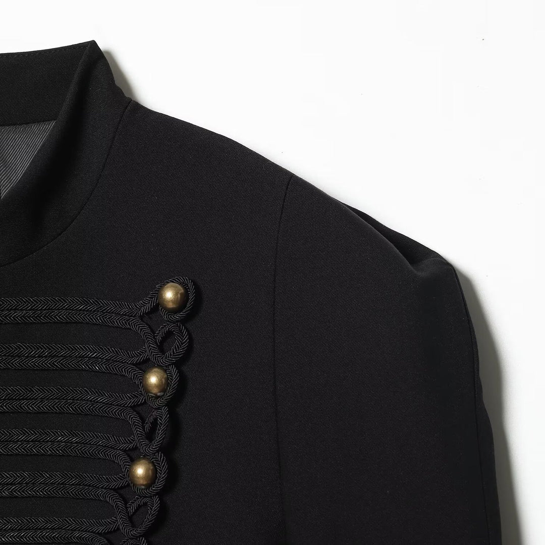Damen Kurzjacke im Militärstil mit Kordel‑Applikation und Stehkragen Nord Taschen