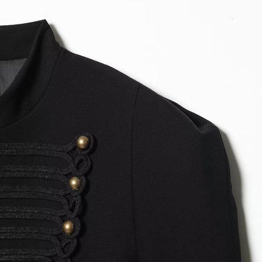 Damen Kurzjacke im Militärstil mit Kordel‑Applikation und Stehkragen Nord Taschen