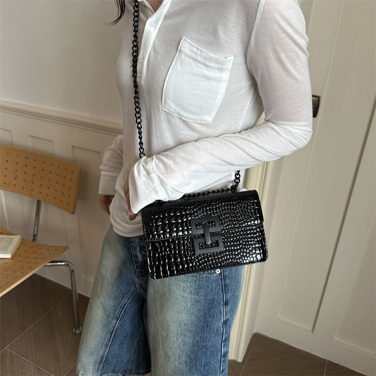 Damen elegante Umhängetasche im modernem Krokodilleder-Look Nord Taschen